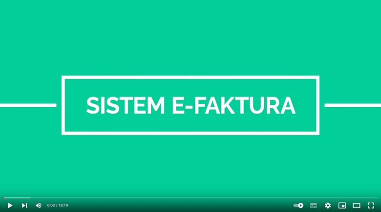 YouTube video on the onboarding process for Sistem E-Faktura